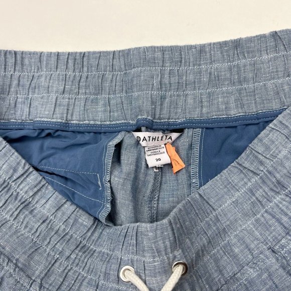 Athleta Cabo Linen Wide Leg Pants Women 20‎ Elastic Waist Pockets Lightweight - Picture 7 of 14